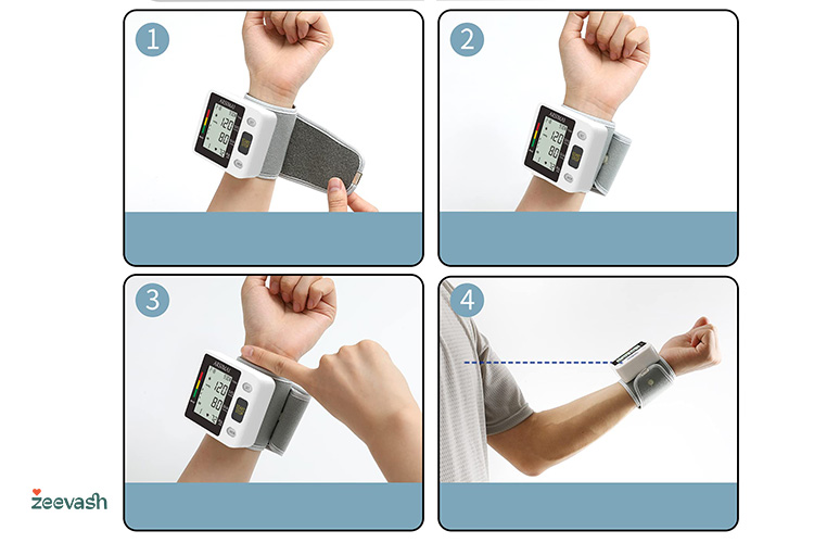 نحوه خواندن فشار خون با فشارسنج دیجیتالی مچی